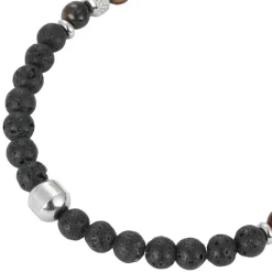 Redskins Collier Homme Bijoux - 285802 Pierre Noir | Homme Colliers Et Pendentifs