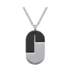 Jourdan Collier JOTUN UN019H - Collier En Acier Bicolore Noir Homme | Homme Colliers Et Pendentifs