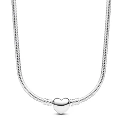 Pandora Collier Maille Serpent Fermoir Cœur Moments | Femme Collier Et Pendentif