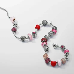 Pandora Collier Maille Serpent Fermoir Cœur Moments | Femme Collier Et Pendentif