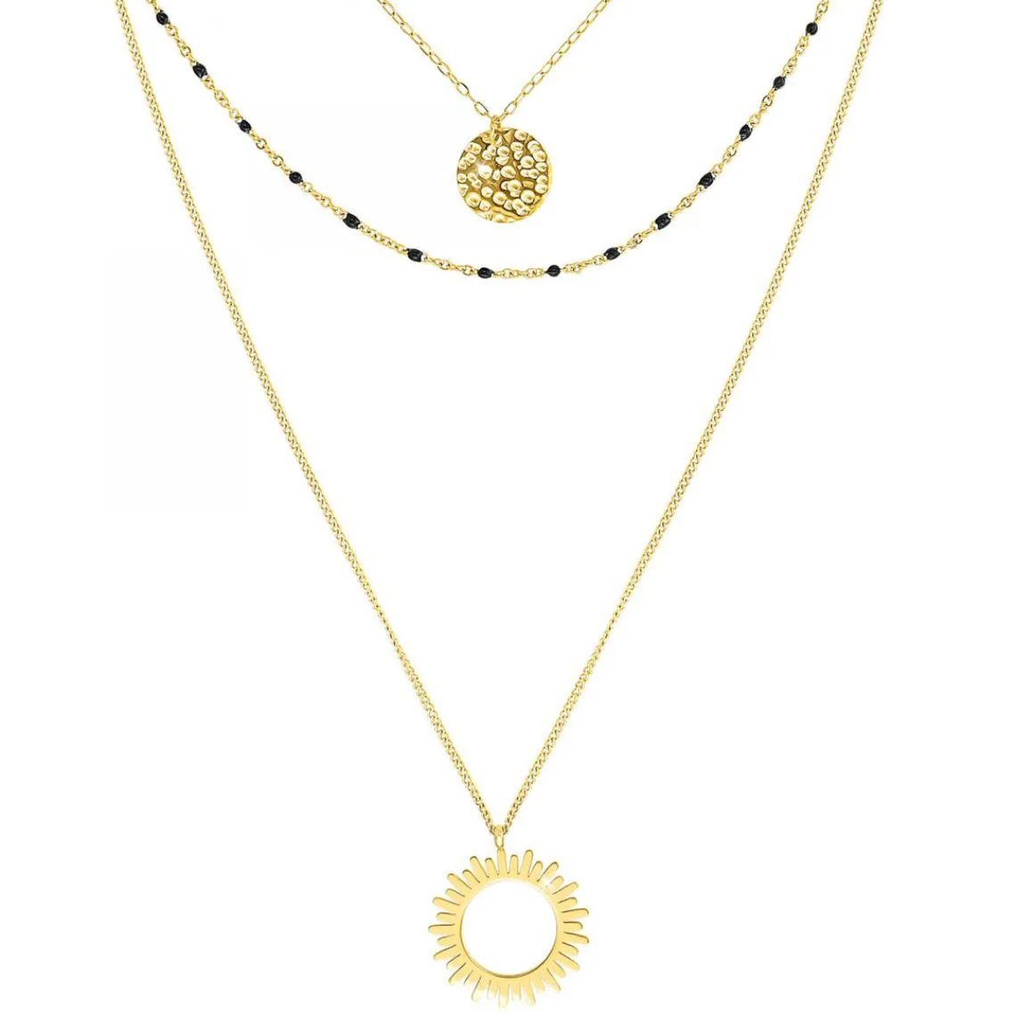 Angèle M Bijoux Collier Multirangs femme Angèle M B2200 | Femme Collier Et Pendentif
