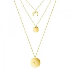 Angèle M Bijoux Collier Multirangs femme Angèle M B2199 | Femme Collier Et Pendentif