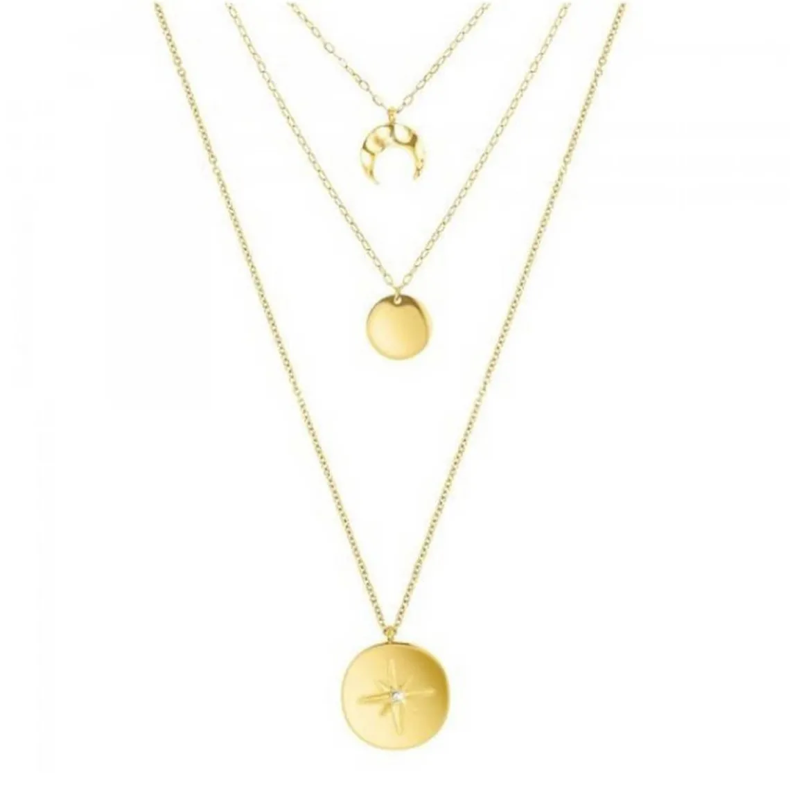 Angèle M Bijoux Collier Multirangs femme Angèle M B2199 | Femme Collier Et Pendentif