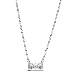 Pandora Collier Nœud Scintillant Argent | Femme Collier Et Pendentif
