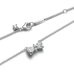 Pandora Collier Nœud Scintillant Argent | Femme Collier Et Pendentif