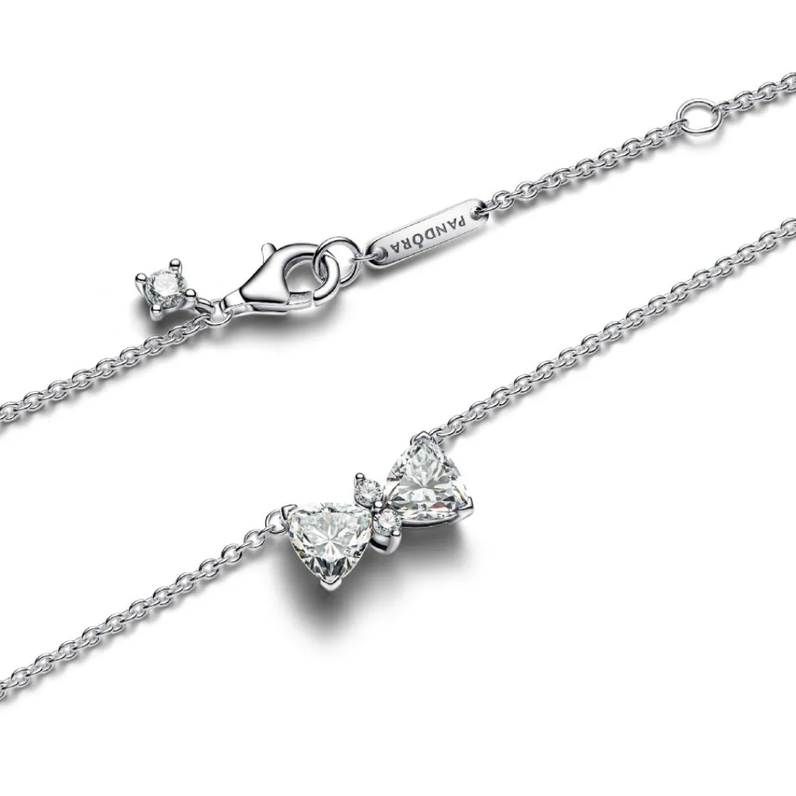 Pandora Collier Nœud Scintillant Argent | Femme Collier Et Pendentif