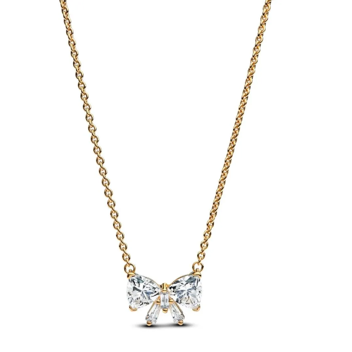 Pandora Collier Nœud Scintillant Doré | Femme Collier Et Pendentif