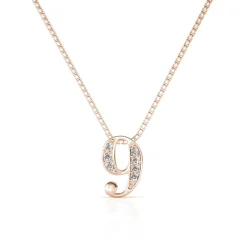 MYC-Paris Collier Number 9 Or Rose | Femme Collier Et Pendentif