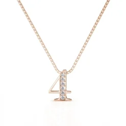 MYC-Paris Collier Number 4 Or Rose | Femme Collier Et Pendentif