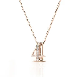 MYC-Paris Collier Number 4 Or Rose | Femme Collier Et Pendentif