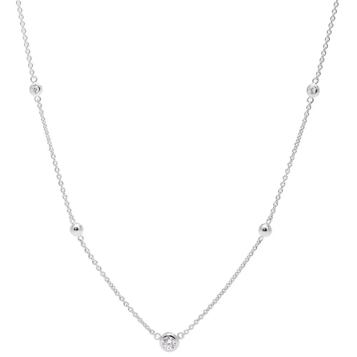 Fossil Bijoux Collier Oxydes Femme -Argent Argent | Femme Collier Et Pendentif