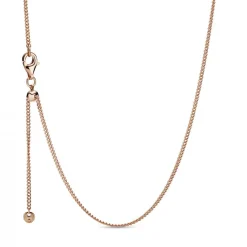 Pandora Collier 388283 - Chaîne Maille Gourmette Rose Femme | Femme Collier Et Pendentif