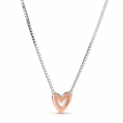 Pandora Collier Moments Esquisse de Cœur | Femme Collier Et Pendentif