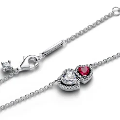 Pandora Collier à Pendentif Cœurs Halo | Femme Collier Et Pendentif