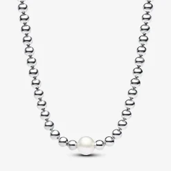 Pandora Collier Perle de Culture et Sphères | Femme Collier Et Pendentif