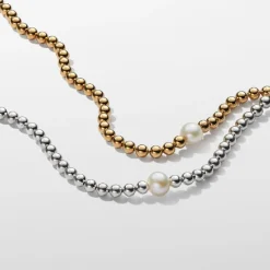 Pandora Collier Perle de Culture et Sphères | Femme Collier Et Pendentif