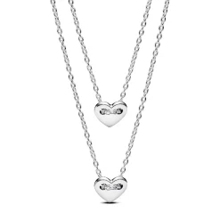 Pandora Colliers Cœurs Séparables Forever & Always | Femme Collier Et Pendentif