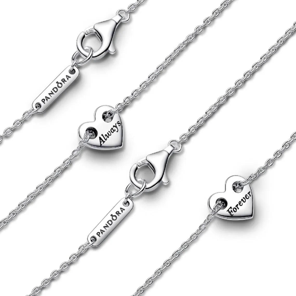 Pandora Colliers Cœurs Séparables Forever & Always | Femme Collier Et Pendentif
