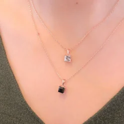 MYC-Paris Collier Simple Square Or Rose | Femme Collier Et Pendentif