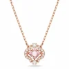 Swarovski Bijoux Collier Swarovski 5514488 - Collier métal rose médaille strass Femme | Femme Collier Et Pendentif