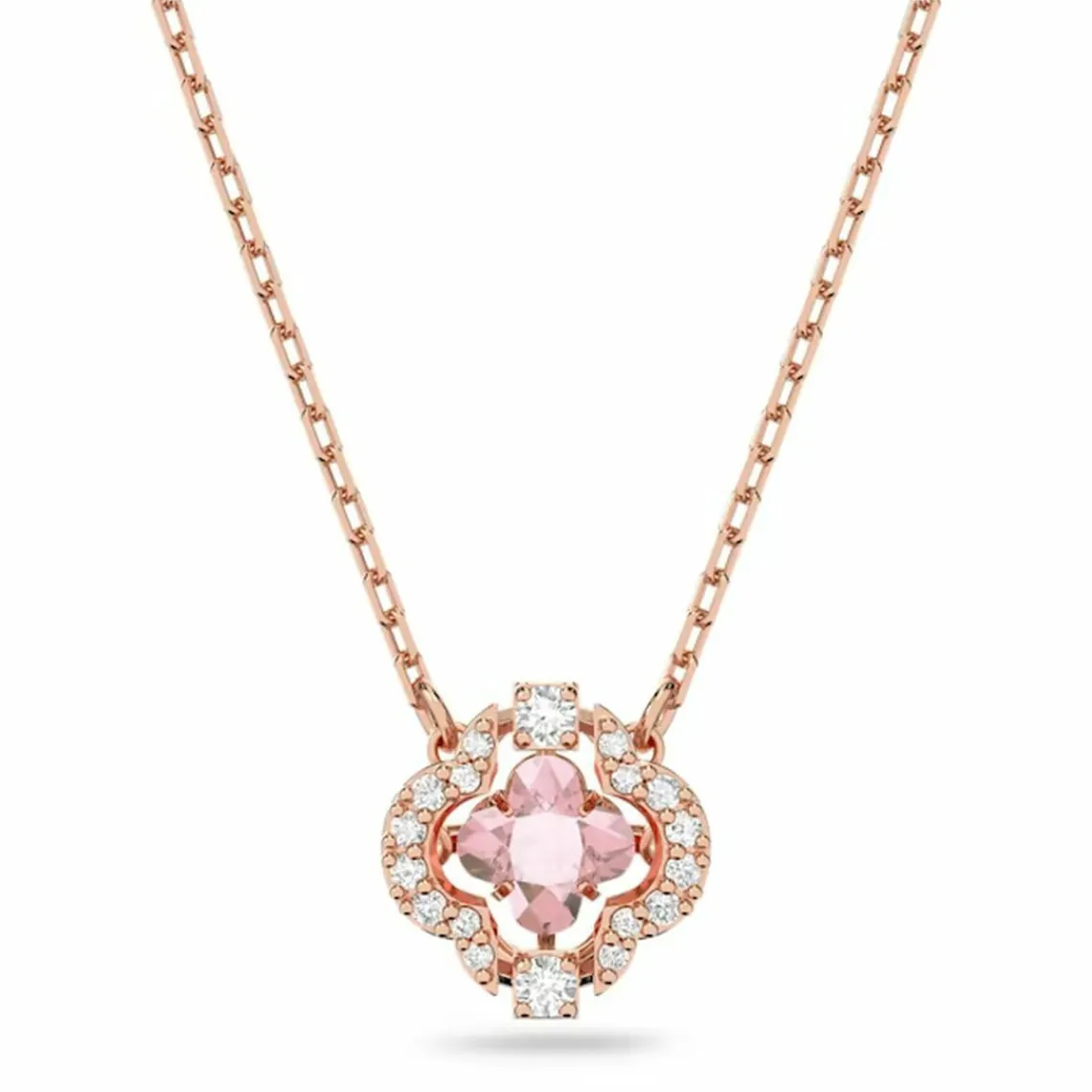 Swarovski Bijoux Collier Swarovski 5514488 - Collier métal rose médaille strass Femme | Femme Collier Et Pendentif