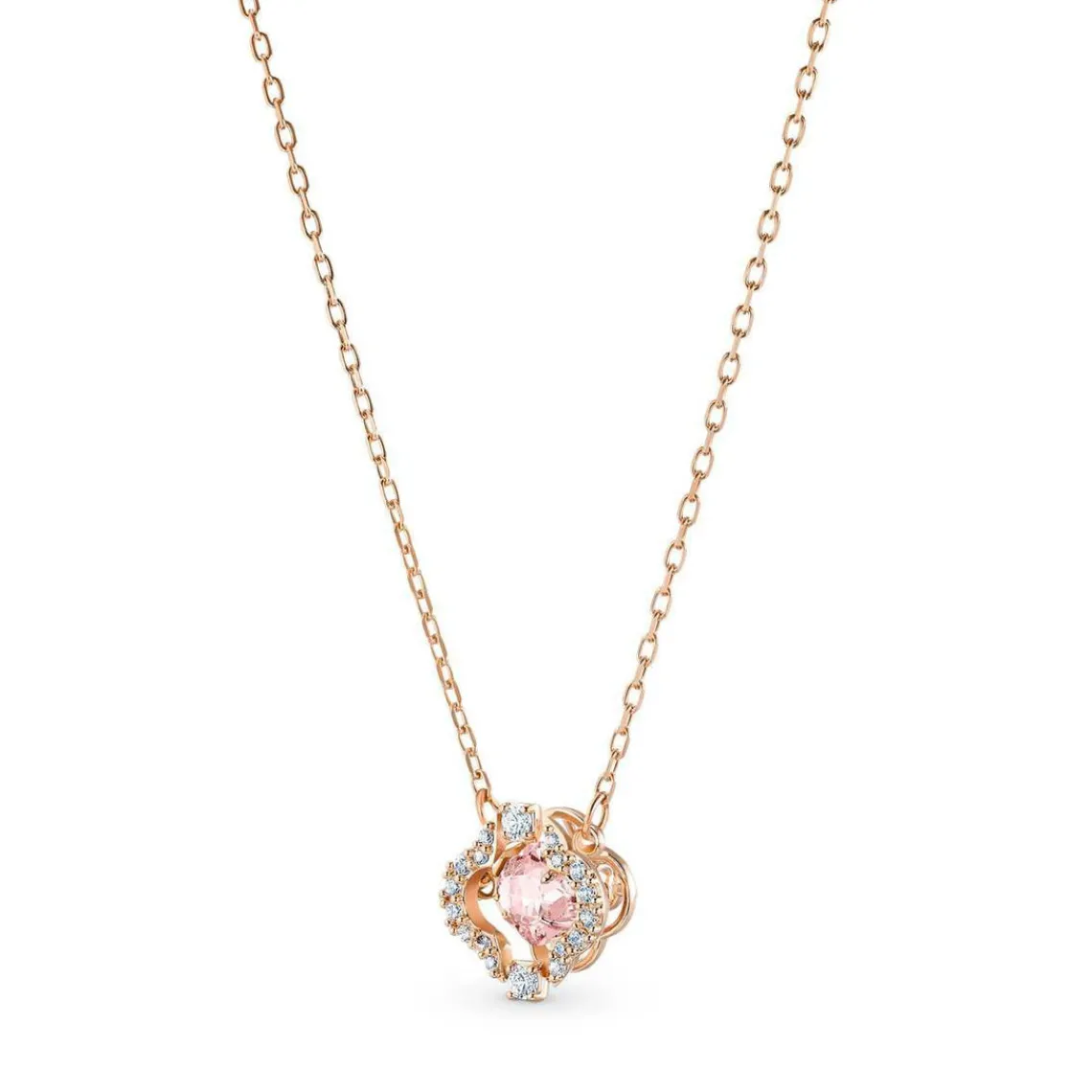 Swarovski Bijoux Collier Swarovski 5514488 - Collier métal rose médaille strass Femme | Femme Collier Et Pendentif