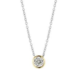Ti Sento Collier Poolside reflections 3845ZY-42 - Collier Argent et oxyde de zirconium serti clos doré Femme | Femme Collier Et Pendentif