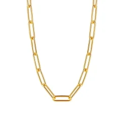 Ti Sento Collier 3937SY - argent doré grandes mailles rectangulaires Femme | Femme Collier Et Pendentif