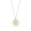 Ti Sento Collier - 34046YP Argent Doré Perles Synthétiques Et Oxyde De Zirconium Rond | Femme Collier Et Pendentif