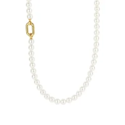 Ti Sento Collier - 34050YP Argent Doré Et Perles Synthétiques | Femme Collier Et Pendentif