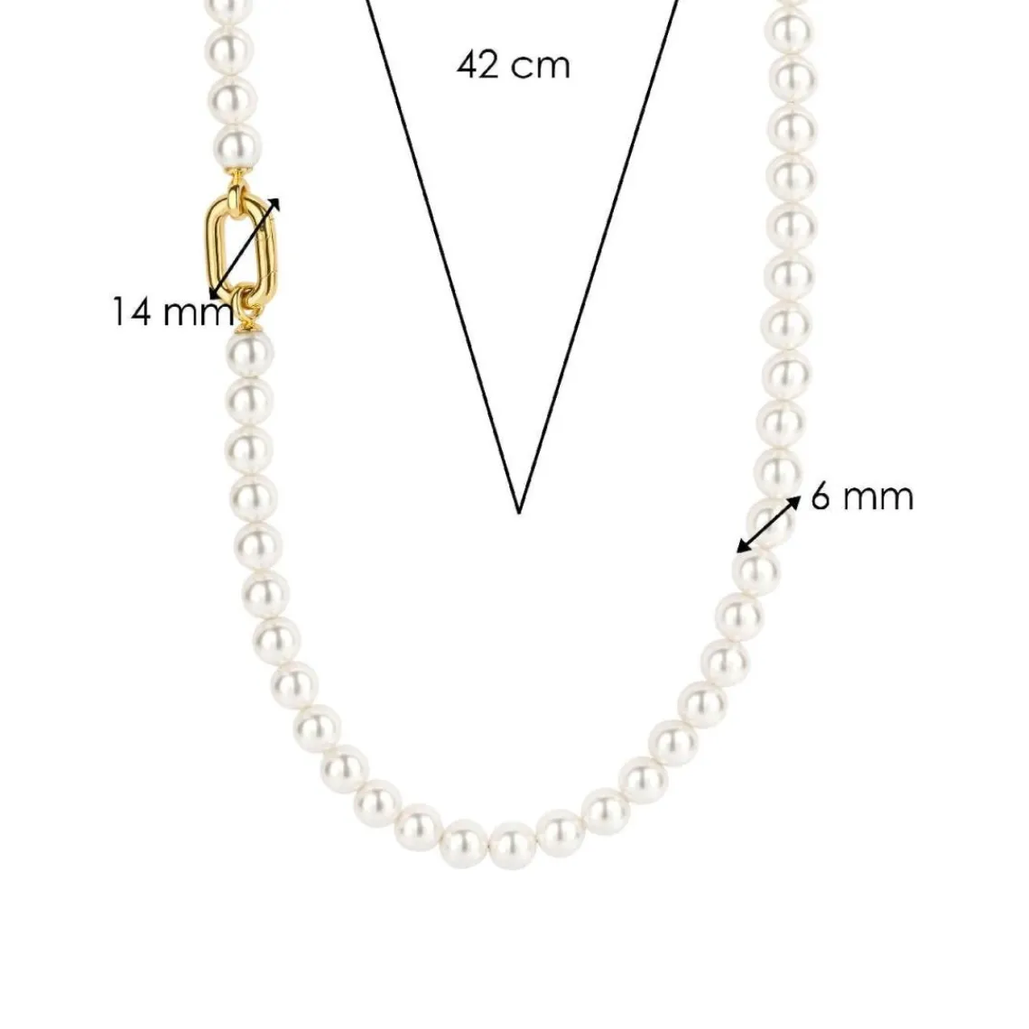 Ti Sento Collier - 34050YP Argent Doré Et Perles Synthétiques | Femme Collier Et Pendentif