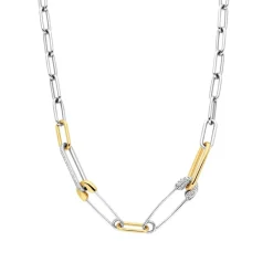 Ti Sento Collier - 34047ZY Argent Bicolore Épingles | Femme Collier Et Pendentif