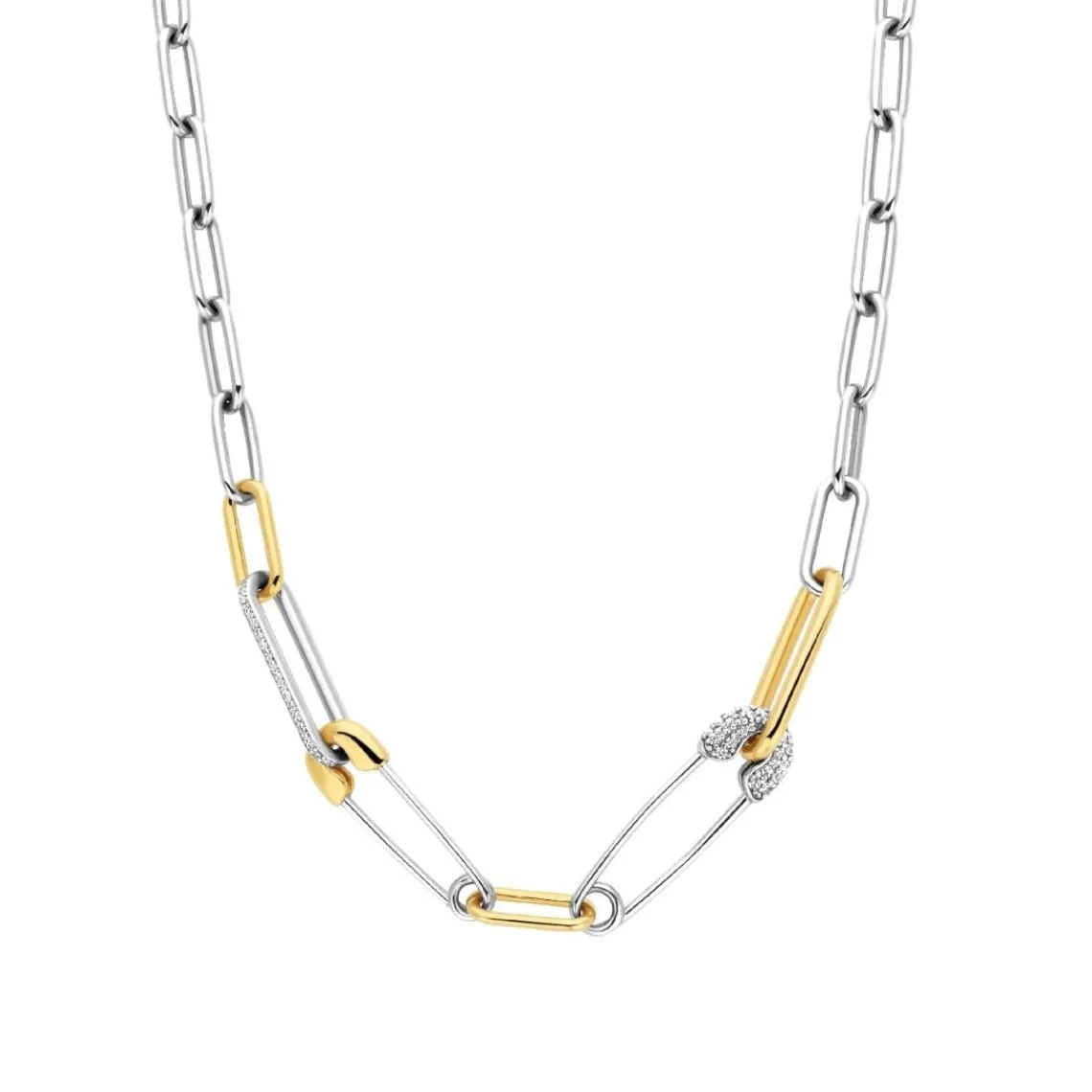 Ti Sento Collier - 34047ZY Argent Bicolore Épingles | Femme Collier Et Pendentif