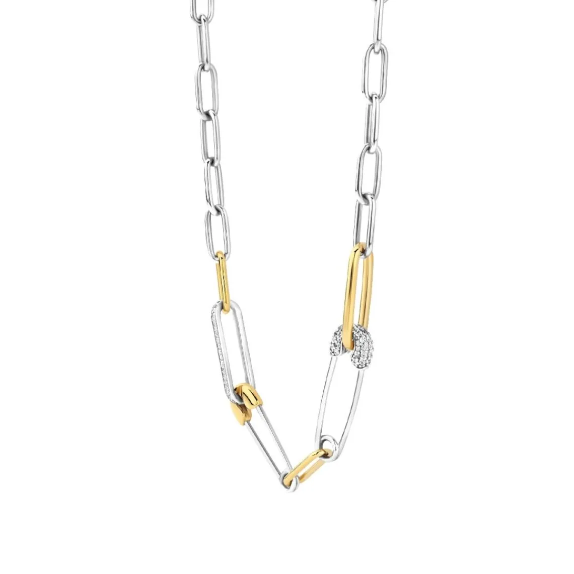 Ti Sento Collier - 34047ZY Argent Bicolore Épingles | Femme Collier Et Pendentif