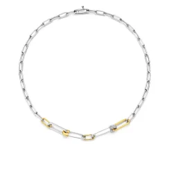 Ti Sento Collier - 34047ZY Argent Bicolore Épingles | Femme Collier Et Pendentif
