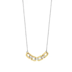 Ti Sento Collier - 34044ZY Argent Doré Liens Et Pavage | Femme Collier Et Pendentif