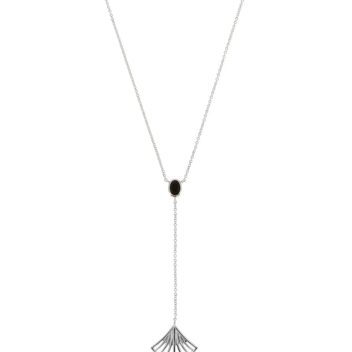 Kosma Paris Collier Y Arielle Argenté & Onyx Noir | Femme Collier Et Pendentif