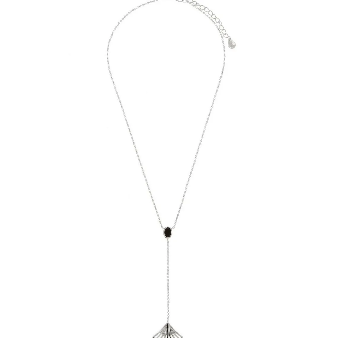 Kosma Paris Collier Y Arielle Argenté & Onyx Noir | Femme Collier Et Pendentif