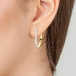 Angèle M Bijoux Créoles Angèle M B2103-DORE | Femme Boucles D'Oreilles