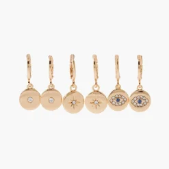Balaboosté Créoles Avec Pdt Et Strass - 3502456533530 Métal Doré | Femme Boucles D'Oreilles