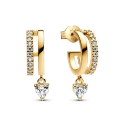 Pandora Créoles Cœurs Pendantes | Femme Boucles D'Oreilles