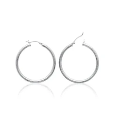 Maison de la Bijouterie Créoles femme argent 4 mm - Z3040 | Femme Boucles D'Oreilles