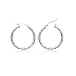 Maison de la Bijouterie Créoles femme argent 3 mm - Z3030 | Femme Boucles D'Oreilles