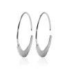 Maison de la Bijouterie Créoles femme argent rhodié 27 mm - W6Y0300 | Femme Boucles D'Oreilles