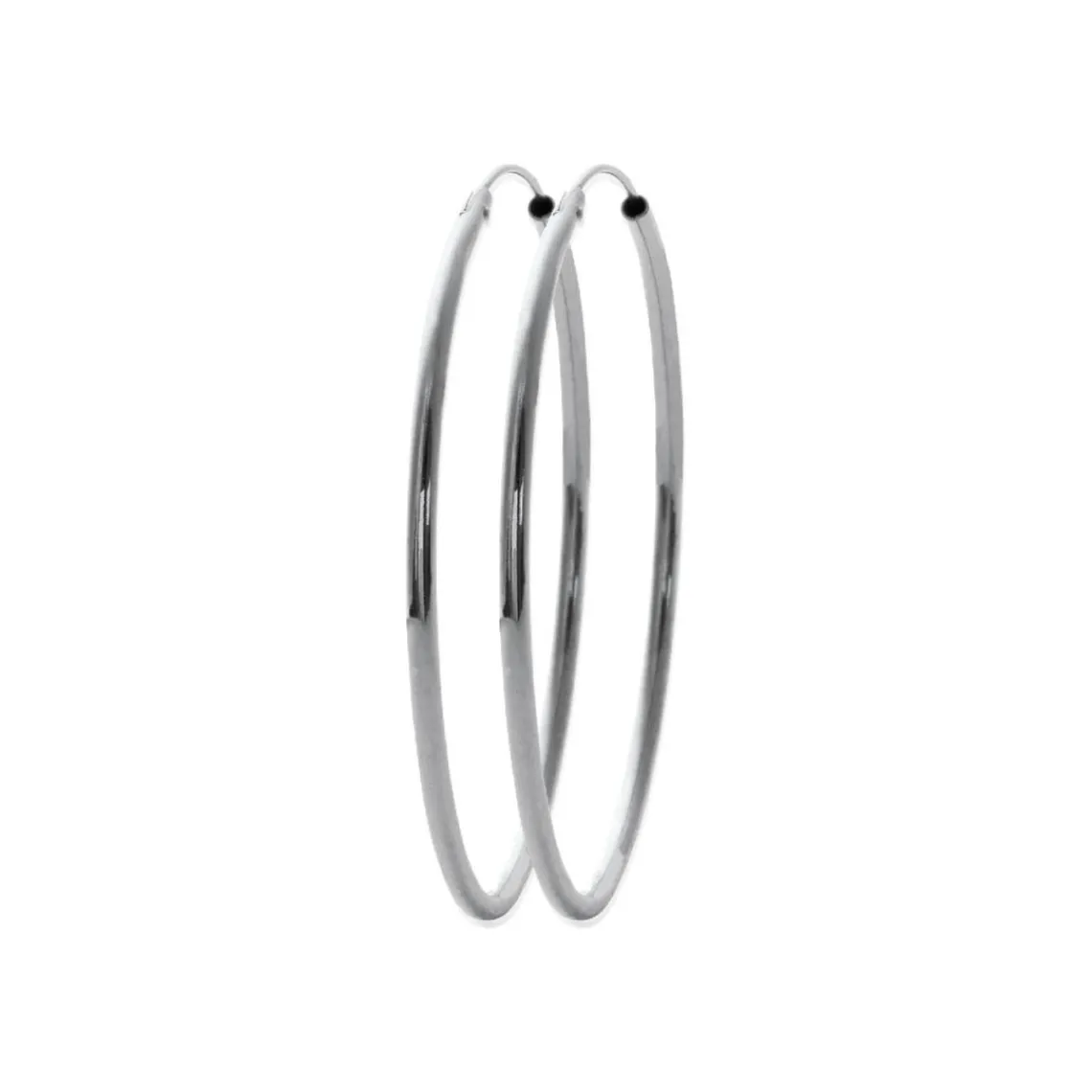 Maison de la Bijouterie Créoles femme argent rhodié 6 mm - W0YY60 | Femme Boucles D'Oreilles