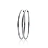 Maison de la Bijouterie Créoles femme argent rhodié 4 mm - W0YY40 | Femme Boucles D'Oreilles