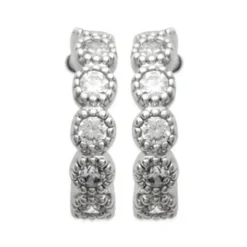 Maison de la Bijouterie Créoles femme argent rhodié 1 mm - Z50UVZ0 | Femme Boucles D'Oreilles