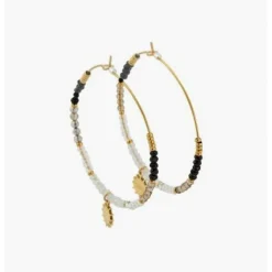 Balaboosté Créoles Femme Acier Avec Facettes Et Etoile - 3502456560253 Métal Multicolore | Femme Boucles D'Oreilles