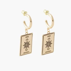 Balaboosté Créoles Femme Mini Creole Pdt Rectangle Ac Gravure - 3502456532069 Métal Doré | Femme Boucles D'Oreilles