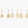 Balaboosté Créoles Femme Set De 3 Mini Médailles Œil Cœur Et Lune - 3502456531383 Métal Doré | Femme Boucles D'Oreilles